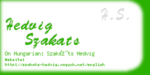 hedvig szakats business card